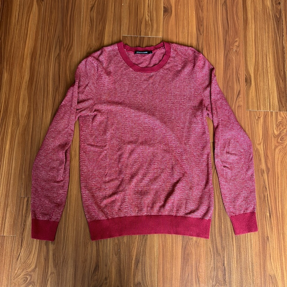 Buttery Soft Red Stripe Crewneck Sweater